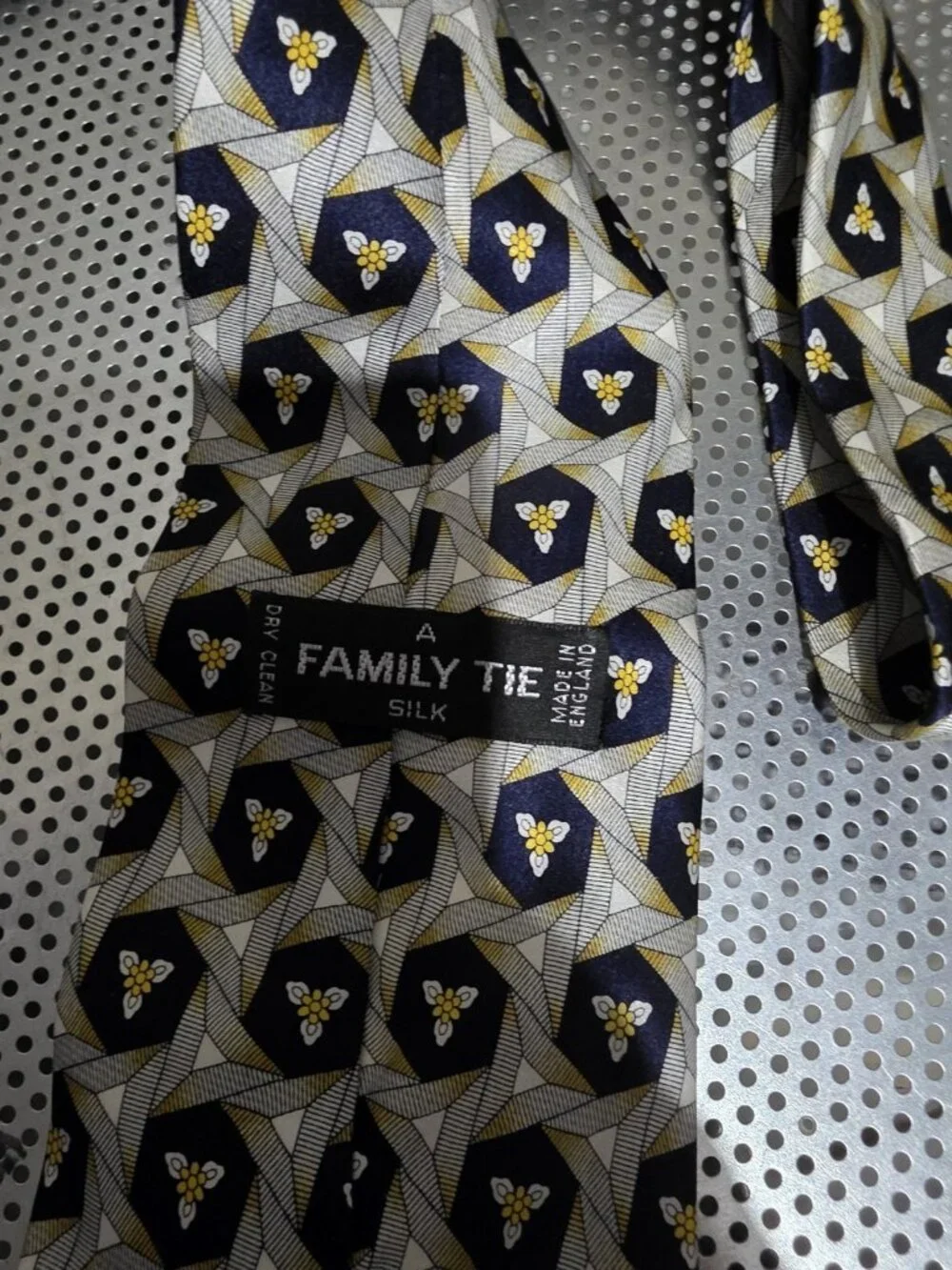 A Family Tie Made In England Silk Floral Print Tie Adult Men's